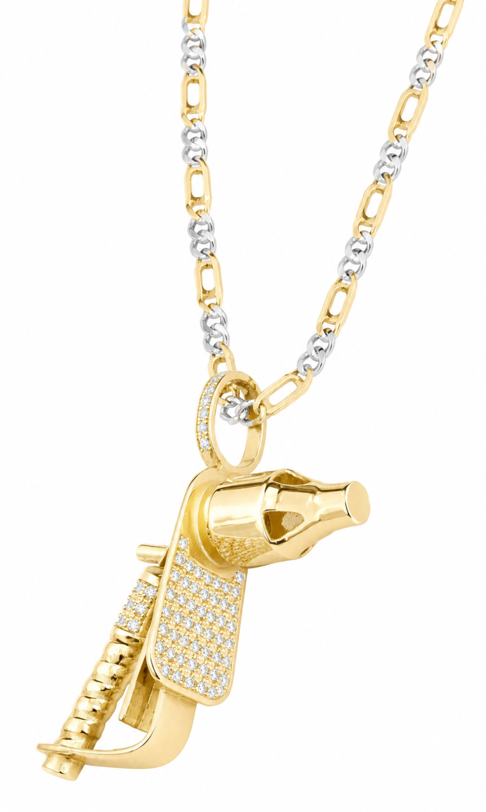 Roy-Steve Gasbrander Hanger met Briljanten — 14k Geelgoud